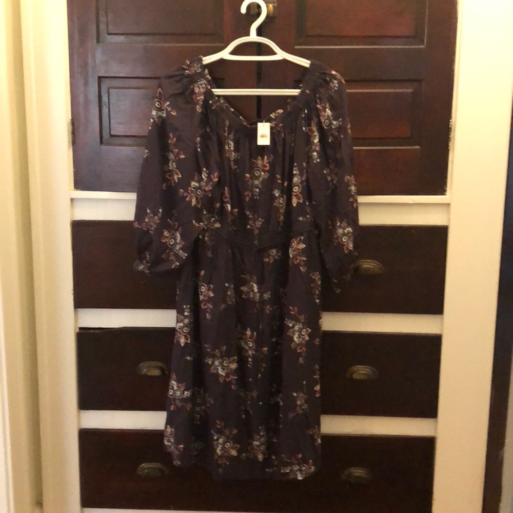 Loft off the shoulder midi dress